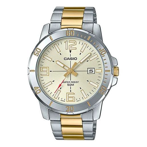 CASIOStainless Steel Strap Quartz Waterproof Unisex Mens Light Grey Analog