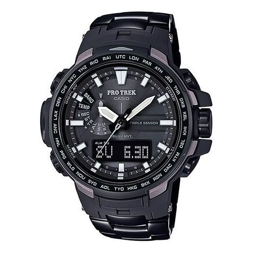 CASIOSports Solar Powered Waterproof Mens Black Analog/Digital Combo