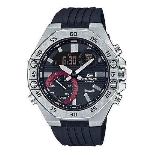 CASIOEDIFICE Waterproof Sports Sapphire Crystal Quartz Solar Powered Mens SilverBlack Analog/Digital Combo