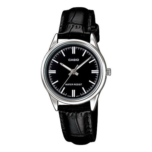 CASIORetroPointer SeriesWatch ClassicLeather Black Quartz Waterproof Black Dial Black Analog