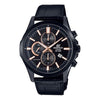 CASIOWaterproof EDIFICE Sapphire Crystal Quartz Mens Black Analog