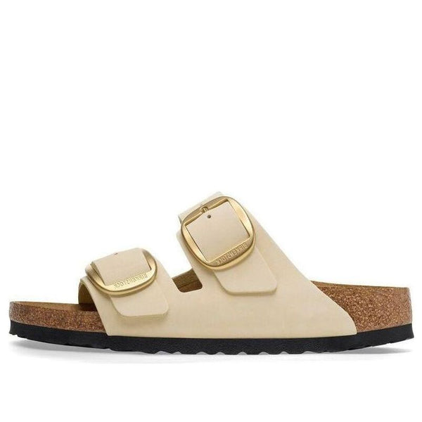 Birkenstock(WMNS)  Arizona Big Buckle Nubuk Leather Narrow Fit 'Beige'