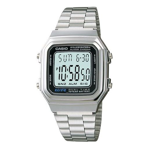 CASIOWaterproof Sports Unisex Mens Silver Digital