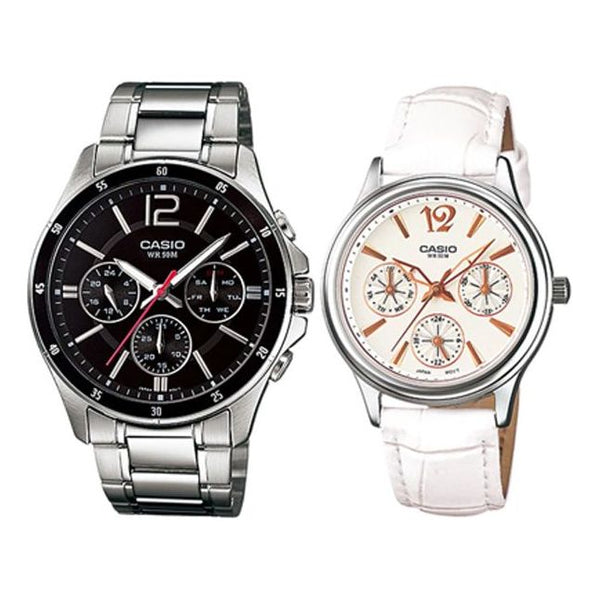 CASIOQuartz Waterproof Mens Black/White Analog