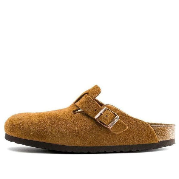 BirkenstockBoston Soft Footbed Suede Leather Narrow Fit 'Mink'