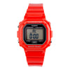 CASIOSmall Cube Quartz 50m Waterproof Strap Mineral Glass Lens Resin Strap Watch Red Digital