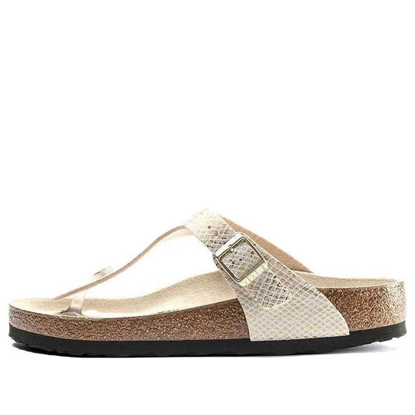 BirkenstockGizeh Narrow Fit Sandals'Gold Python'