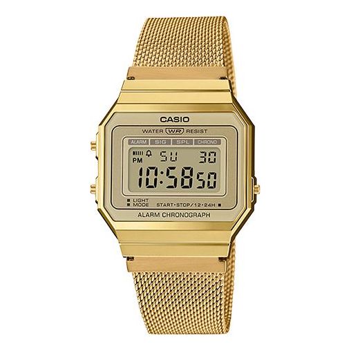 CASIOWaterproof Quartz Unisex Mens Gold Digital