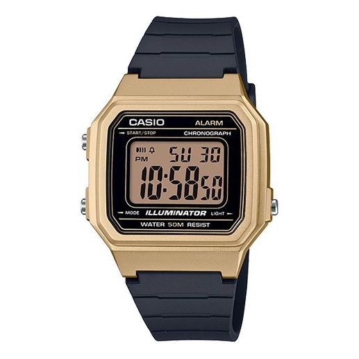 CASIOSports Quartz Waterproof Mens BlackGold Digital