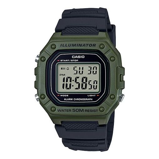 CASIOG Shock Waterproof Mens Black/Green Digital