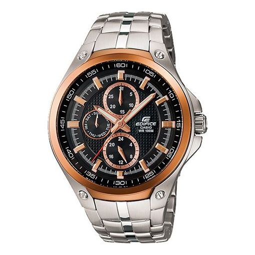 CASIOQuartz Waterproof Sports EDIFICE Mens Rose Gold Analog