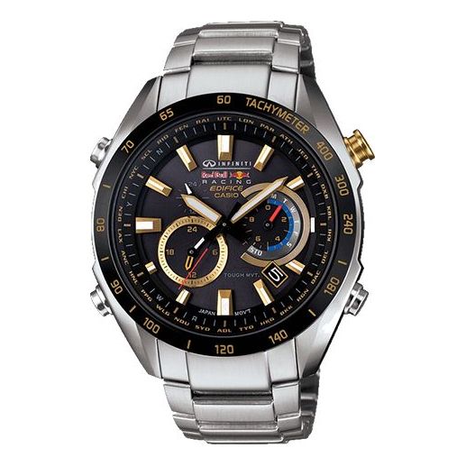 CASIOEDIFICE Serieses Men's Black Waterproof Black Dial Mens Black Analog