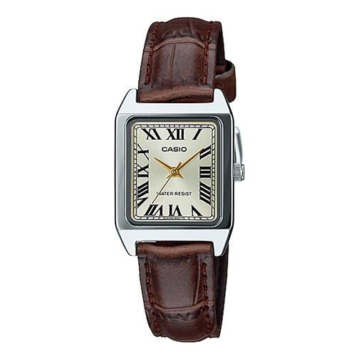CASIOVINTAGE Series Gold Strap Small Casual Retro Literature and Art Small TANK quartz Brown Analog