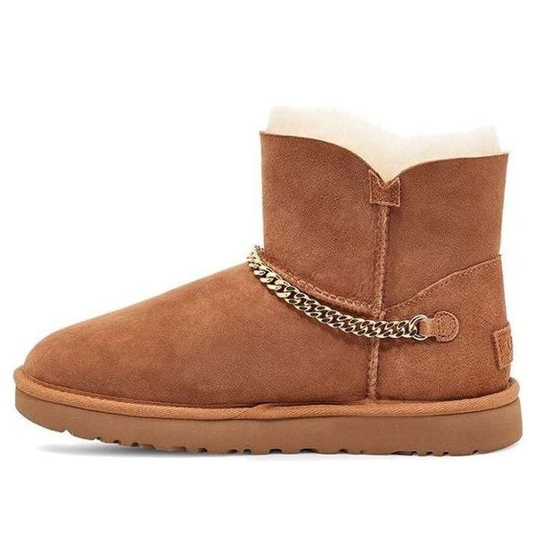 UGG(WMNS)  Classic UGG Charm Mini Fleece Lined Brown