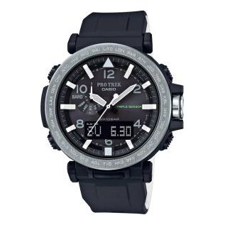 CASIOWaterproof Sports Solar Powered Mens Black Analog/Digital Combo