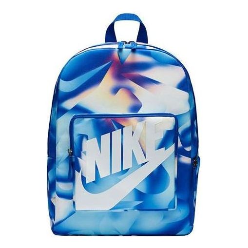 Nike(GS)  Classic All Over Print Backpack 'Blue White'
