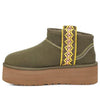 UGG(WMNS)  Classic Ultra Mini Braid Plat 'Olive Green'