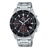 CASIOEDIFICE Waterproof Stainless Steel Strap Mens Red Analog
