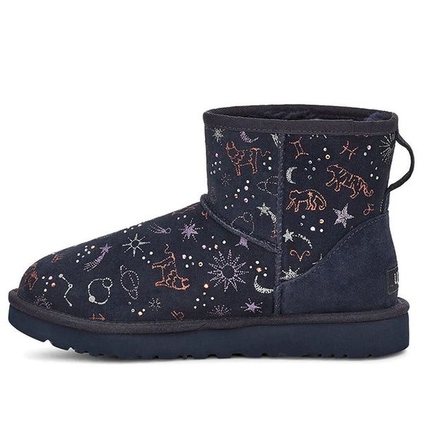 UGG(WMNS)  Classic Zodiac Mini Fleece Lined Navy Blue