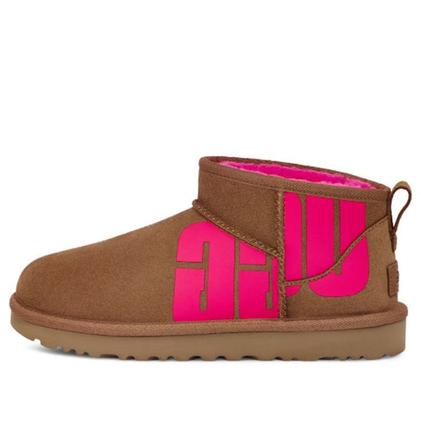 UGG(WMNS)  Classic Ultra Mini Broken Logo 'Chestnut Pink'