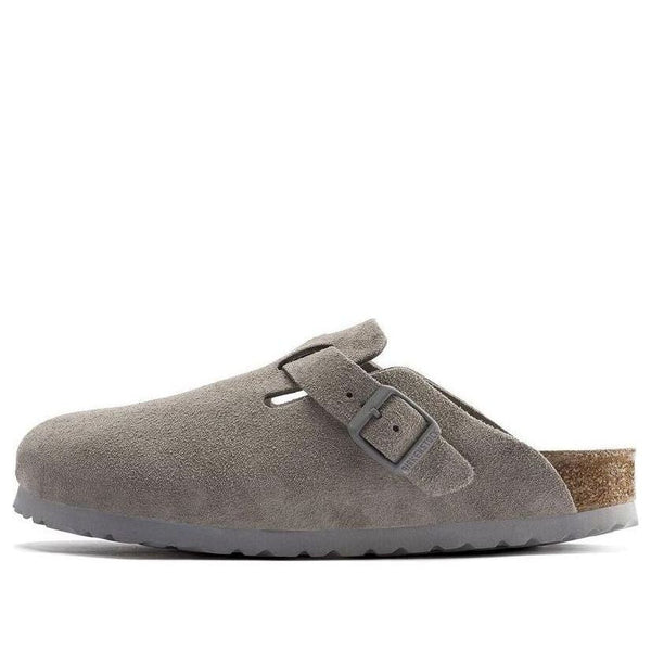 BirkenstockBoston Soft Footbed Regular 'Suede Stone Coin'