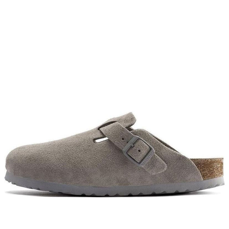 BirkenstockBoston Soft Footbed Regular 'Suede Stone Coin'