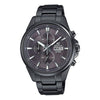 CASIOMen's EDIFICE Metal IPBLACK Particle Coated Racing Mens Black Analog