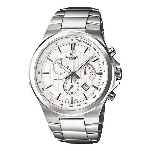 CASIOEDIFICE Stainless Steel Strap Mens White Analog