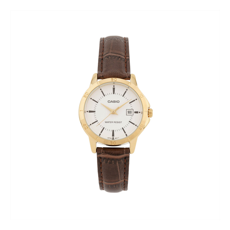 CASIOQuartz Waterproof Brown Analog