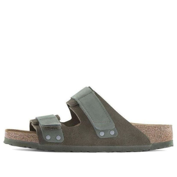 BirkenstockUji Nubuck Leather Suede Narrow Fit Sandals 'Thyme'
