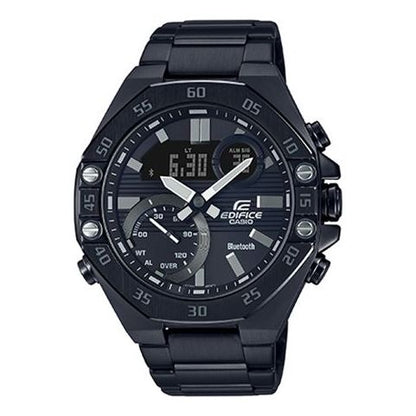 CASIOBluetooth Waterproof EDIFICE Sports Sapphire Crystal Solar Powered Mens Black Analog/Digital Combo
