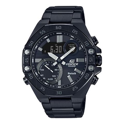 CASIOBluetooth Waterproof EDIFICE Sports Sapphire Crystal Solar Powered Mens Black Analog/Digital Combo