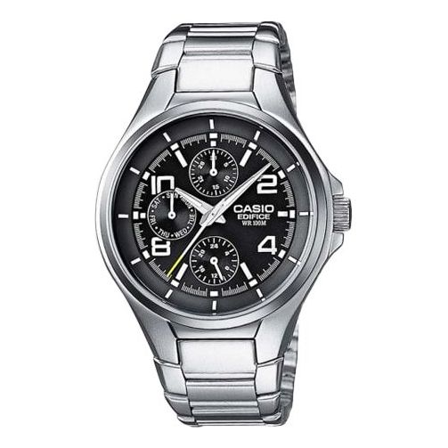 CASIOQuartz EDIFICE Stainless Steel Strap Mens Silver Analog
