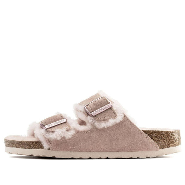 Birkenstock(WMNS)  Arizona Shearling Suede Leather Sandals 'Light Rose'