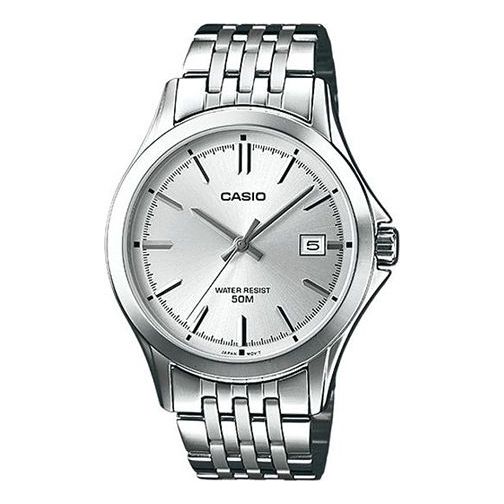 CASIOStainless Steel Strap Quartz Waterproof Mens Silver Analog