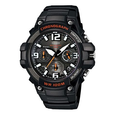 CASIOWaterproof Sports Quartz Mens Black Analog