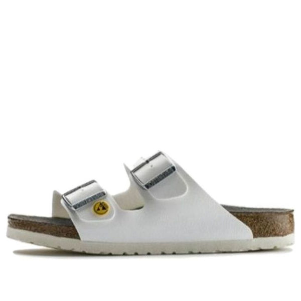 BirkenstockArizona ESD Birko-Flor Narrow Fit Sandals 'White'