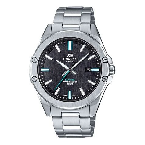 CASIOWaterproof EDIFICE Sapphire Crystal Mens Black Analog