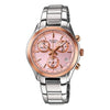 CASIOSHEEN Waterproof Stainless Steel Strap Pink Analog