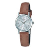 CASIOLeather Belt Vintage Silver/Brown Silver DialBrown Strap SilverBrown Analog