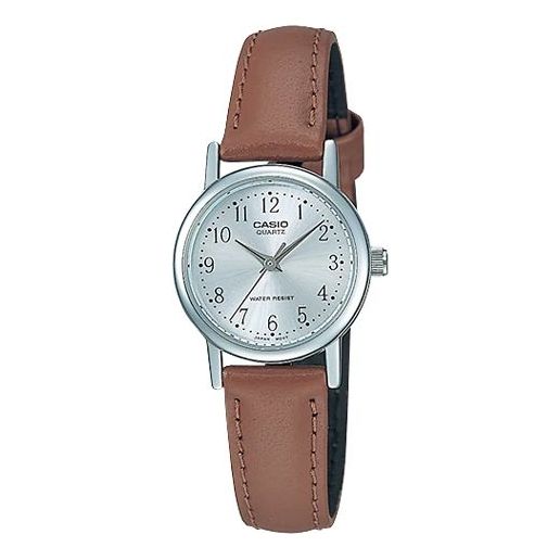 CASIOLeather Belt Vintage Silver/Brown Silver DialBrown Strap SilverBrown Analog