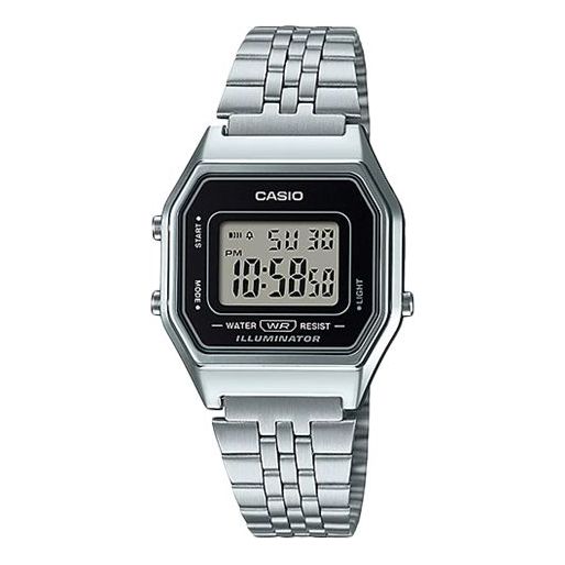 CASIOQuartz Waterproof Unisex Mens Silver Digital