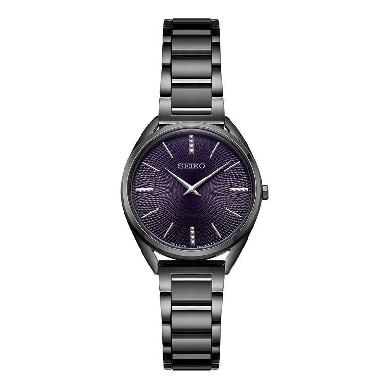 SEIKOJapan Small waterproof Minimalistic quartz Black