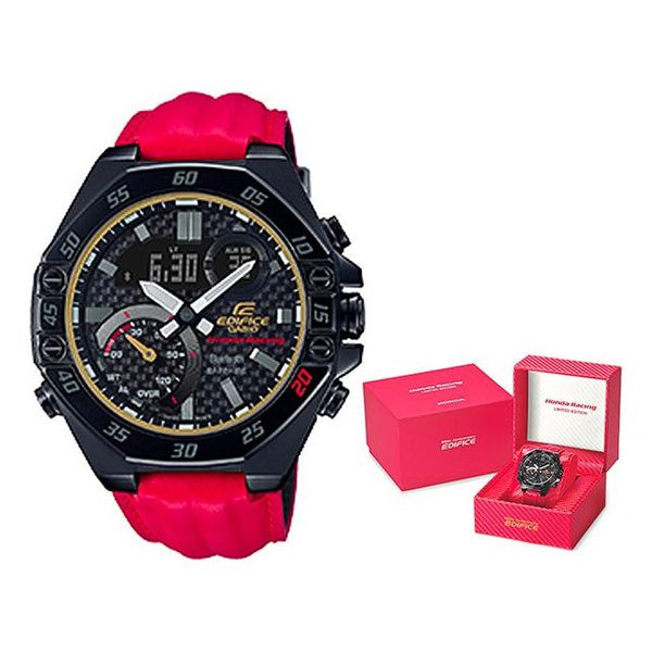 CASIOEDIFICE Waterproof Limited Edition Mens Red/Black Analog/Digital Combo