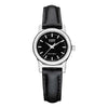 CASIOins Influencer Fashion Business Casual Classic Pointers Waterproof Quartz Leather Strap Watch Black Analog