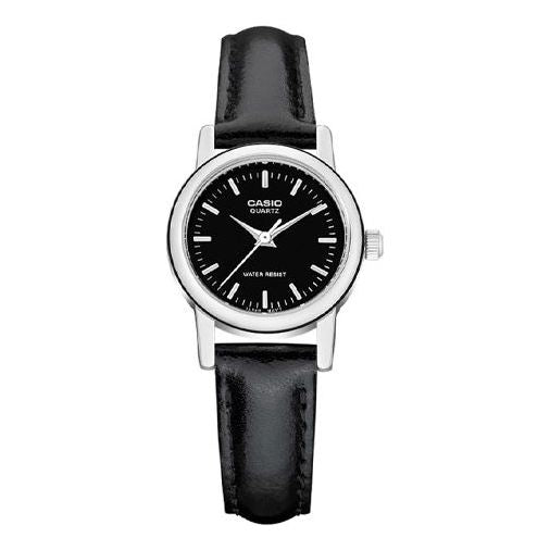 CASIOins Influencer Fashion Business Casual Classic Pointers Waterproof Quartz Leather Strap Watch Black Analog