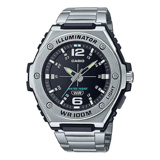 CASIOQuartz Limited Edition Waterproof Stainless Steel Strap Unisex Mens Black Analog