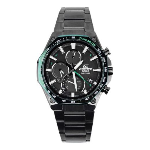 CASIOMale EDIFICE Japan / South Korea Fashion Solar Powered Mens Black Analog
