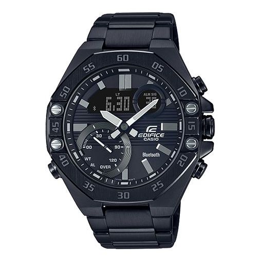 CASIOWaterproof Sports EDIFICE Sapphire Crystal Solar Powered Mens Black Analog/Digital Combo