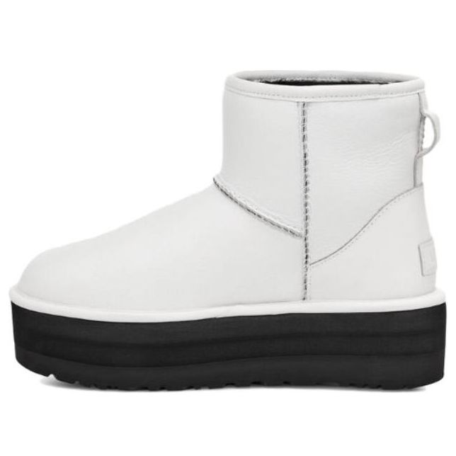 UGG(WMNS)  Classic Mini Platform Matte Boot 'Ultra Matte White'